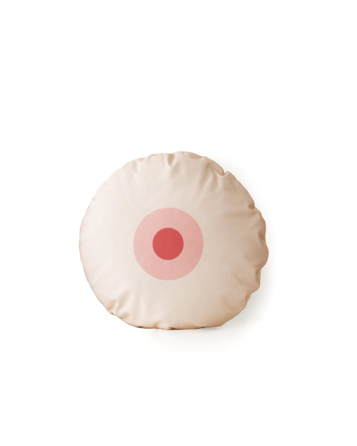 OLIVIA round decorative cushion with geometric patterns, made from organic cotton, eco-friendly, perfect for kids' rooms and modern home decor.