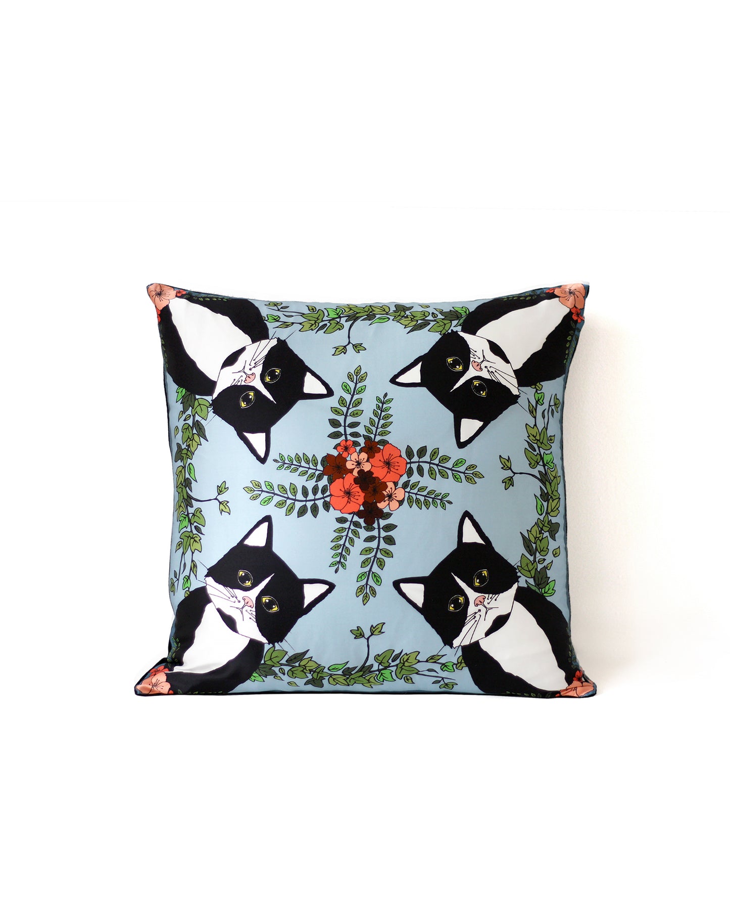 CLEO Cat blue silk pillow - My Friend Paco