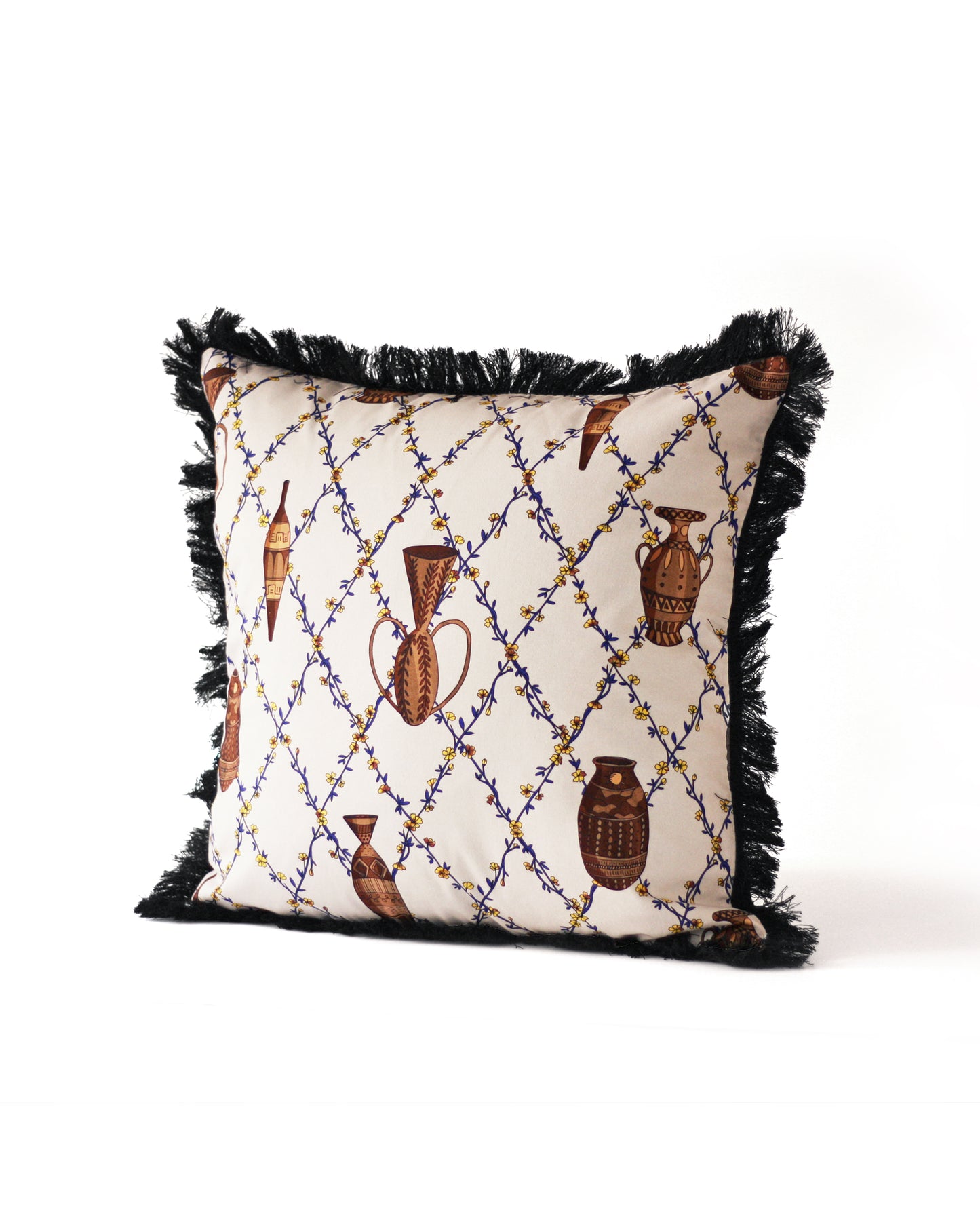 Clay pottery inspired cushion for unique home decor and home styling