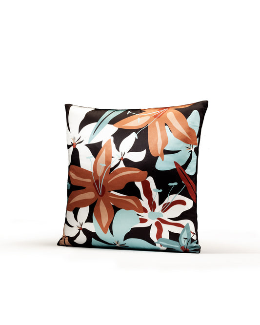 DALILA floral blue silk pillow - My Friend Paco