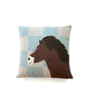 horse linen cushion