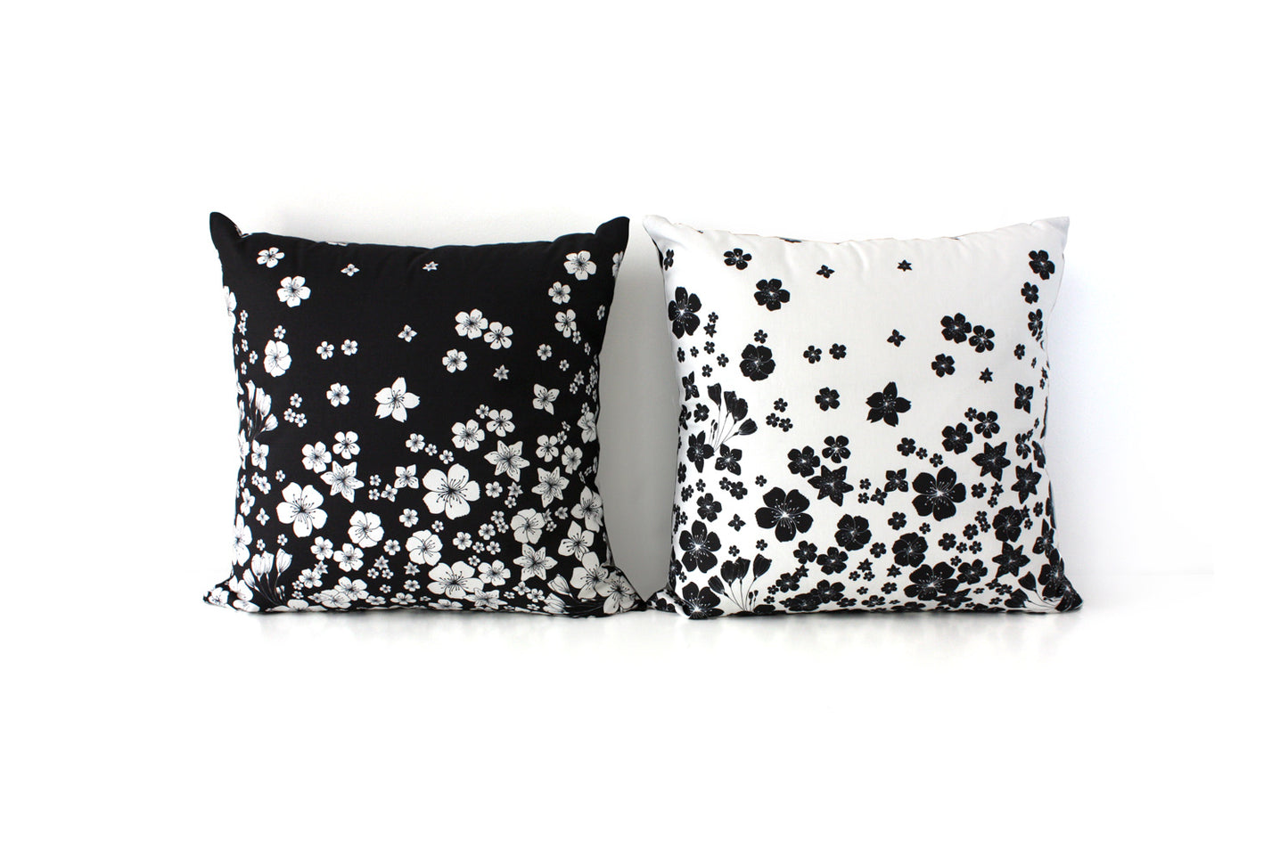 SAKURA black cushion designer cushions, silk scarfs, rugs and bags - My Friend Paco