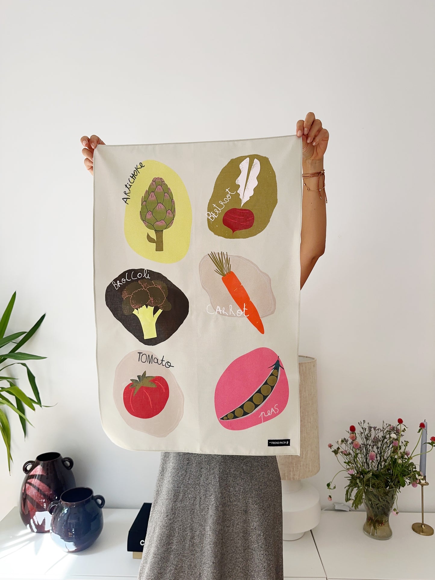 VEGGIES tea towel - wall art