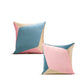 Pink and Blue Geometric Luxury Velvet Pillow in cotton velvet by My Friend Paco home furnishings for decoration and interior design