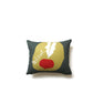 Veggie decorative cushion in vegetable print, made from organic cotton, eco-friendly, perfect for kids' rooms and modern home decor.