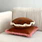 Velvet deluxe handmade throw pillow with fringes. Designer pillows made in Portugal