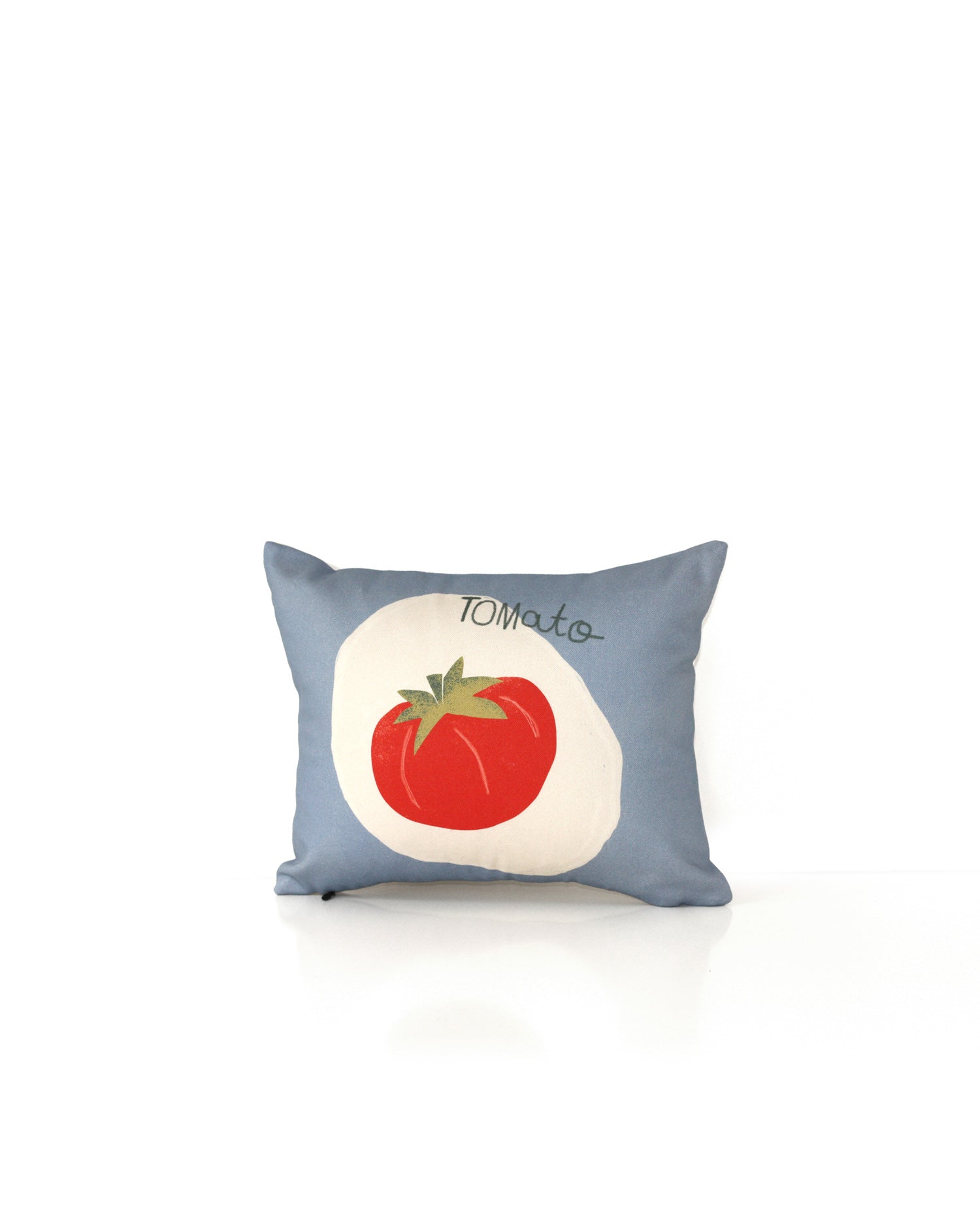 Veggie decorative cushion in vegetable print, made from organic cotton, eco-friendly, perfect for kids' rooms and modern home decor.