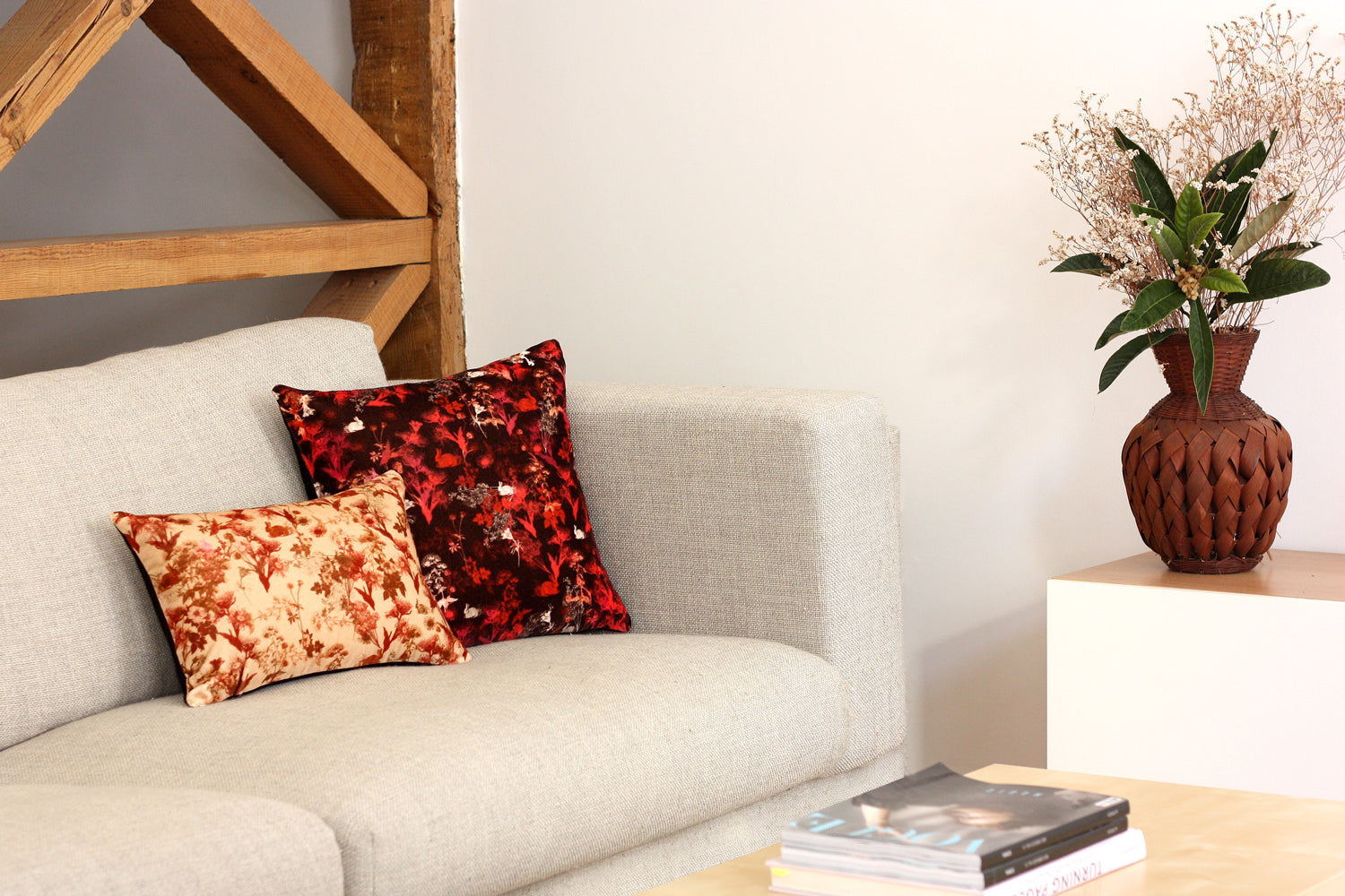 Wine velvet cushions hotsell