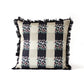 Checkered pattern fringed large cushion by My Friend Paco